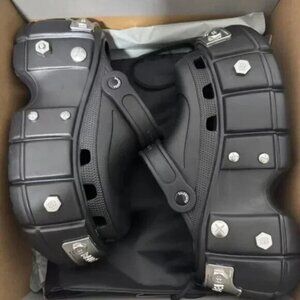 Balenciaga women's black platform crocs sandals